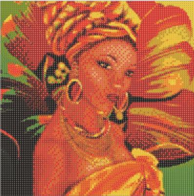 China Cartoon Canvas Diamond Paintings Diy Painting African Woman Diamond Painting for sale