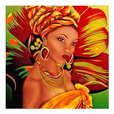 China Cartoon Diamond Tools Canvas Printing Service Painting Custom Wall Paintings For Living Room Hand Painted Oil Painting African for sale