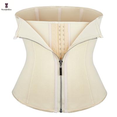 China China Manufacturer Wholesale Solid Black Korset Antibacterial women zipper and hang neoprene girdle corset plus size corset with 6 robs for sale