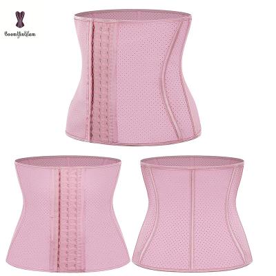 China Steel Bone Shaper 9 White Pink Blue Black Antibacterial Curve Latex Corsets Girdle Fitness Body Punch Waist Trainer Corset Woman for sale