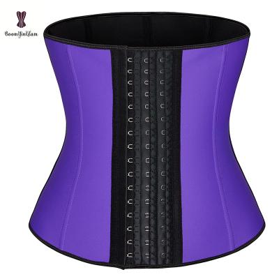 China Wholesale Women's 9 Bone Latex Waist Trainer Corset Sport Cincher Steel Body Shaper Antibacterial For Weight Loss for sale