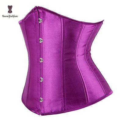 China Antibacterial available private label 7 colors plus size xxxl size slimming corset satin pink waist cincher 6xl for sale