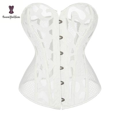 China Wholesale Antibacterial Female Patchwork Body Waist Gear Plus Size Corsets and Sexy Synthetic Leather Bustiers with G-string for sale