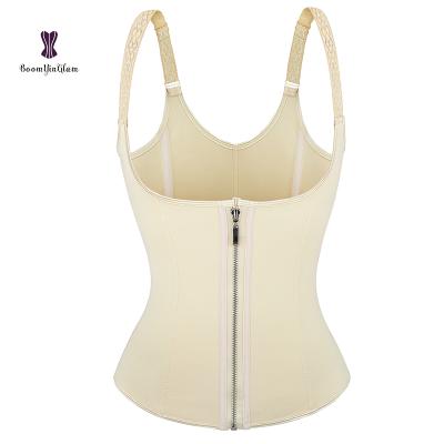 China Zipper Double Layer Antibacterial Sauna Sweat Vest With Adjustable Strap Slim Neoprene Vest for sale