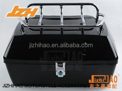 China ABS 48L Motorcycle Big Trunk Top Case With Backrest Leather Top 525 Backrest for sale