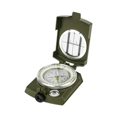 China Outdoor Essential Compass Outdoor Rising Metal With Gradient Case Military Green And Army Green Color for sale