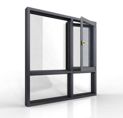 China Magnetic Screen 2023 Productos Novedosos Black Casement Windows Manufacturer Arc Design Opening 180 Degree   Black Casement Windows for sale