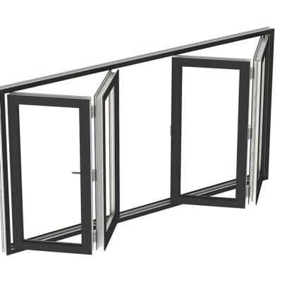 China Magnetic Screen Productos Novedosos Aluminum Folding Window China Factory Price Modern  Foldable Window Aluminum Folding Window for sale