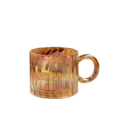 China Stocked STARLII Heat Resisting 10oz Luxury Clear Glass Cups Mug With Bamboo Lids Handle And Spoon For Home Coffee Restaurant for sale