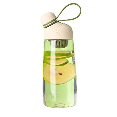 China Sustainable STARLII  Wholesale Recycled Food Grade Cute Direct Drinking 600ml Transparent Plastic Water Bottle With Filter Spout for sale