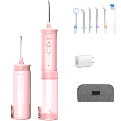 China 2021 New Food Grade ABS 5 Mode Dental Care Oral Irrigator Cordless Water Flosser With 200ml Water Tank Factory Supply Not Electric Brush for sale