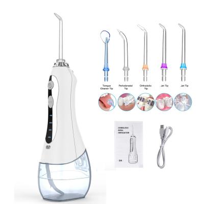 China Chinese Factories HF-5 USB Charg IPX7 Water Flosser Irrigator Waterproof Wireless Oral Portable Dental Toothbrush Water Flosser Not for sale