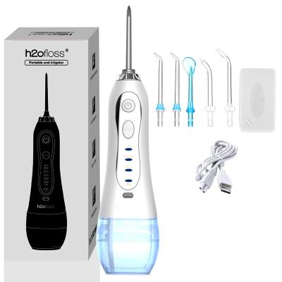 China IPX7 Waterproof dental oral irrigator water flosser h2o toothpick h2ofloss oral flosser teeth clean dental irrigator ipx7 OEM for sale