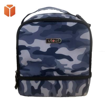 China Waterproof Lunch Bags Cooler Tote Office Kids Adult Casual Waterproof Lunch Box Cooler Bag OEM Customized Logo Ways Dual Zipper Cooler Box for sale