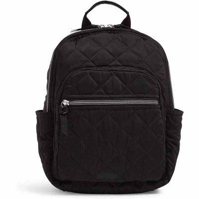 China Black Quilted Pattern Performance Classic Style Casual Travel Women's Daypack Backpack Bag for sale