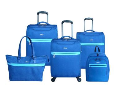 China Travel Shopping Attend High Quality Soft School Oxford Nylon Filter Framed Trolley Cabin Travel Luggage Bag Set for sale