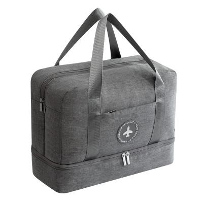 China Fashion Polyester Bag Gym Sport Duffle Bag Travel Bag With Shoe Compartment for sale