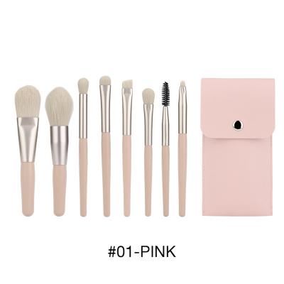 China Angular Blush Trademark 8pcs Up Sombras de Maquiagem Personalized Logo Synthetic Fiber Hair Makeup Brushes Kit for sale