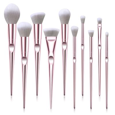 China Angular Blush 10 Pcs High Quality Low Minimum Installation Soft Makeup Brush With Inch Eyeshadow Paint Laser Set Makeup Tool Makeup Brush for sale