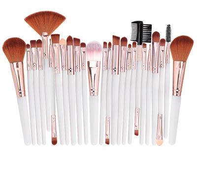 China Angular Blush 25pcs Logo Private Label Nylon Decolor Luxury Custom Colorful Stand Makeup Brush for sale