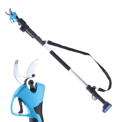 China Long handle 40mm pole tree pruner garden lithium battery anti-skid rechargeable plastic handheld pruner handle for sale