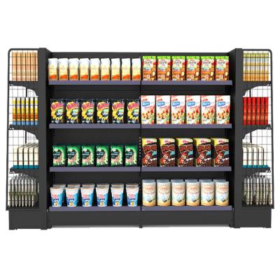 China Double Sided High Quality Supermarket Shelves Gondola Double Sided Metal Racks /Supermarket Equipment For Shops for sale