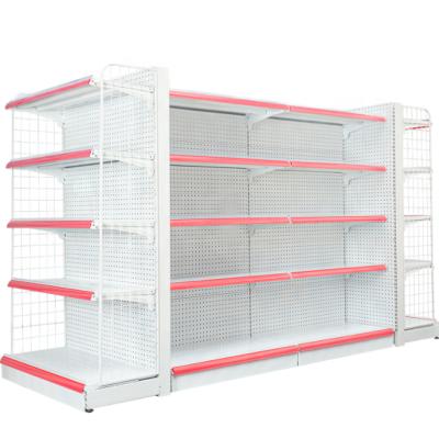 China Manufacturer Supermarket Shelves Equipment Display Gondola Shelf Supermarket Double Sided Rack for sale