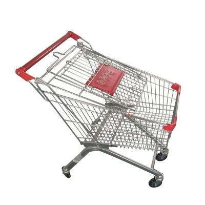 China Hot Selling Convenience Large Supermarket Shopping Trolley Trolley Shopping Cart Deployment Galvanized for sale