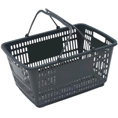 China PP plastic GCJS shopping basket shopping basket large KTV thick blue plastic frame shopping basket for sale