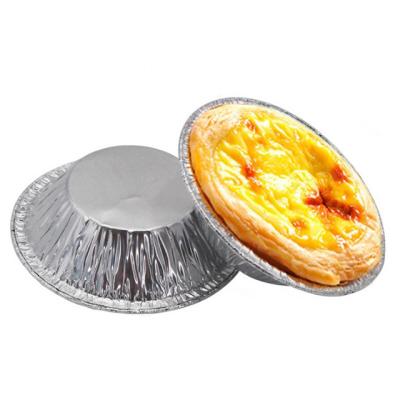 China Eco - Friendly Disposable Aluminum Foil Cups Baking Bake Muffin Cupcake Tins Mold Round Egg Tart for sale