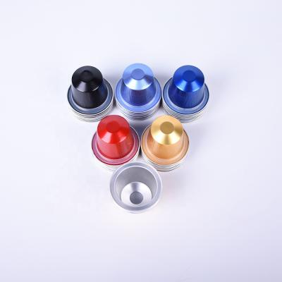 China China eco-friendly material manufacturer empty aluminum foil coffee capsule with lid nespresso capsules with sticker for sale