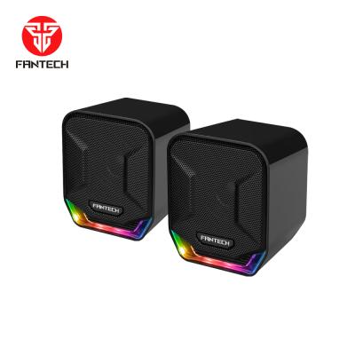 Cina FANTECH Portable Gaming Speaker GS202 RGB PORTABLE Sonar 2.0 Mini USB Wired Speaker in vendita