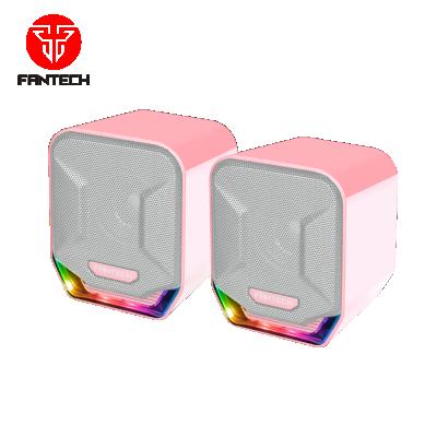 China LED RGB Music Mini Speaker New Design Gaming Speaker Fantech GS202 Sakura Edition Pink Color Sound PC 2.0 Speaker Te koop