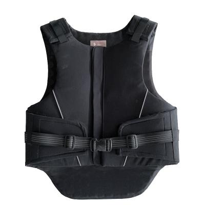 China Black Safety Gilet for Horse Riders Lightweight Comfortable Equestrian Vest 1.2 KG for sale