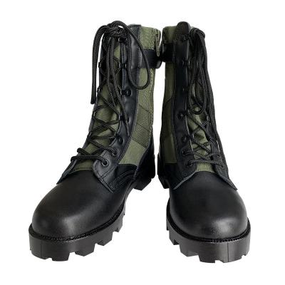 China Comfortable Men's Green Hiking Boots with Durable Rubber Sole and Oxford Leather for sale