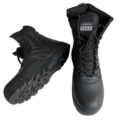 China Comfortable Up-lace Microfiber Leather Safety Boots with Rubber Sole in Sizes 38-47 for sale