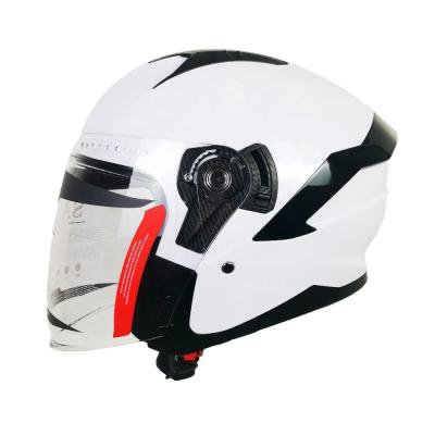 China Outdoor Riding Double Visor Half Face Motorcycle Helmet for Protection in Any Season for sale