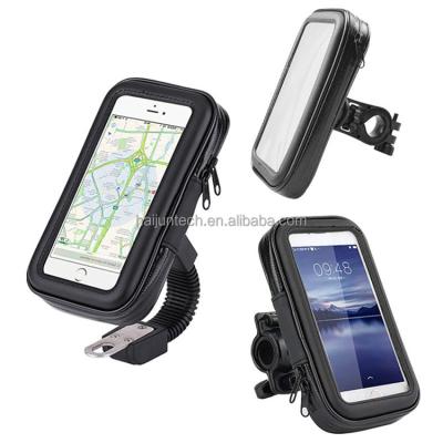 China 5.5 /6.3 Inch Motorcycle Scooter Motorcycle Phone Holder Adjustable Bicycle Rear View Mirror Mount Holder Waterproof Bag for sale