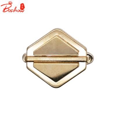 China Fasion 2021 Various Fasion Decorative Lock Sexangle Quality Twist Lock Gold Black Gold Sliver Push Lock For Handbags Accessories for sale