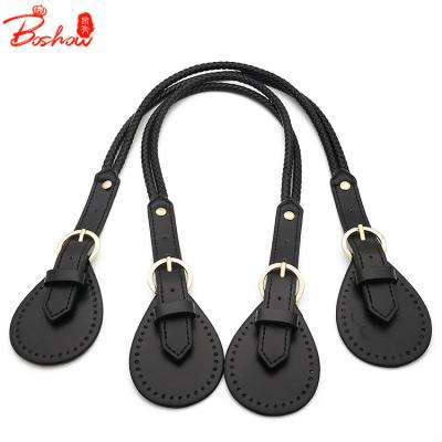 China 2021 Fashion Fashion DIY Handbags Shoulder Strap Adjustable Handle Leather Braided Rope Tote Bag Metal Coin Bag Sewing Accessories BS070205 for sale