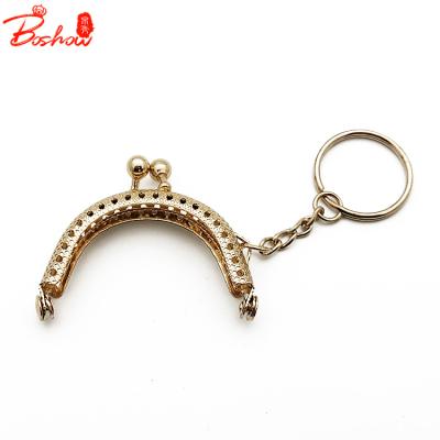 China Sew Hole Coins Pinch Clutch Sight 5 cm Semicircular Basso-Relievo Sew Hole Kiss Lock Key Chain DIY Baby Wallet Accessories BS010501 for sale