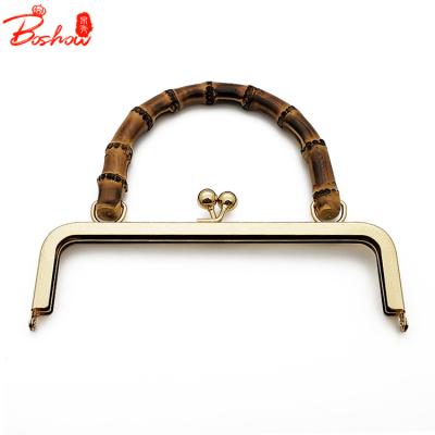 China Metal bamboo accessories handbags purse clutch purse square handle 20.5cm handle 20.5cm handle ladies wallet basso-Relievo part 12.7mm bamboo ball BS020201 for sale