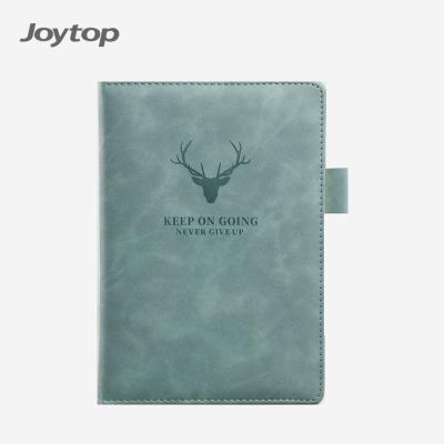 China Wholesale Hardcover Joytop Deer Head Embossed Logo Soft Cover Pu Leather A5 Diary Notebook Agenda 2022 for sale