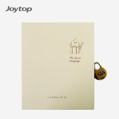 China Book Edge With Gold Joytop 6513 The Language B6 Size Hardcover Book Password Lock Secret Diary Notebook Gift Set With Pen for sale