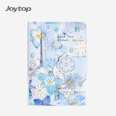 China Wholesale Joytop 3764 Flower PU Leather Color Hardcover Book Inside Pages Notebook Journal With Magnetic Snap for sale