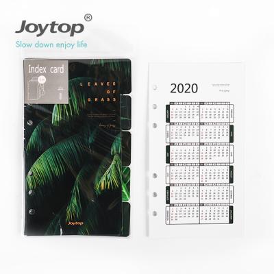 China Joytop leaves grass 2020 calendar card with tag for 2020 planner ringbinder folder 1903010 1903010 for sale