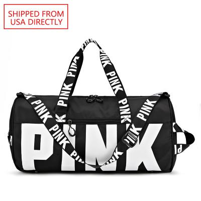 China Customized Logo Womens Designer Outdoor Black Durable / Water Resistant Travel Bags Large Gym Proof Local Stock Sports Waterproof Duffel Bag Wholesale for sale