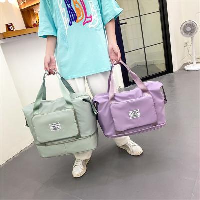 China Wholesale Foldable Carry On Sports Gym Duffel Duffle Bag Gym Yoga Bag Bags Large Capacity Folding Travel Waterproof Bag for sale