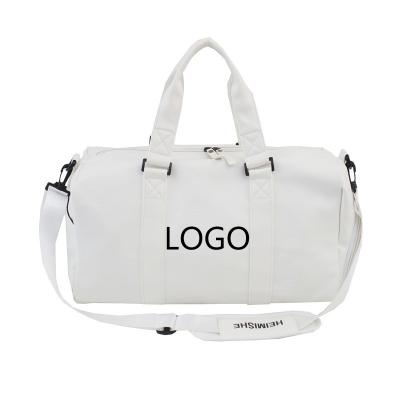 China Custom Made Mens Luggage Duffel Bags Gym Sports Fashion Women Waterproof Leather Travel Bag With Logo for sale