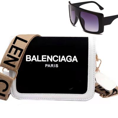 China High Quality Sunglasses and Purse Set Fashion PU Designer Ladies Large Shoulder Luxury Cross - Body Bag Black Women Leather Messenger Bags for sale